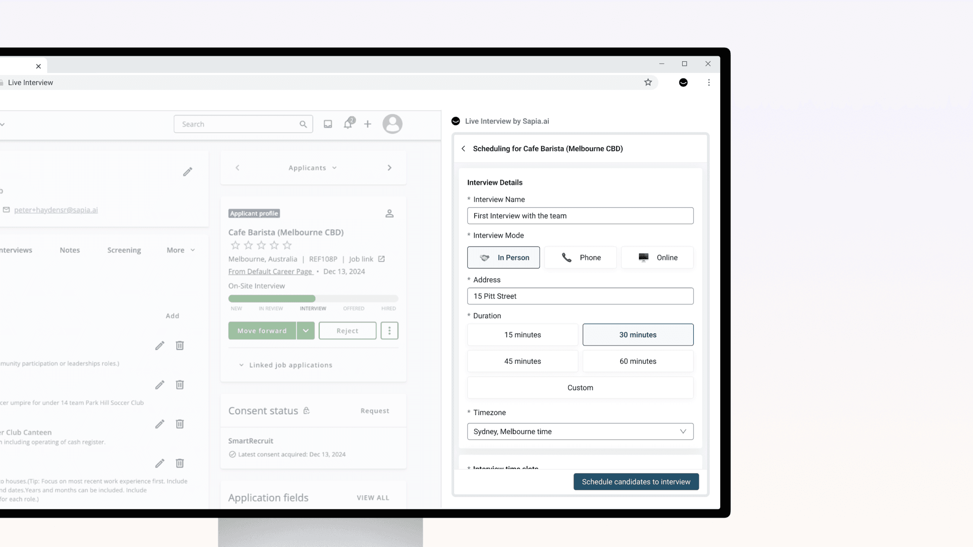 Interview scheduling chrome extension with success of reducing time to schedule
